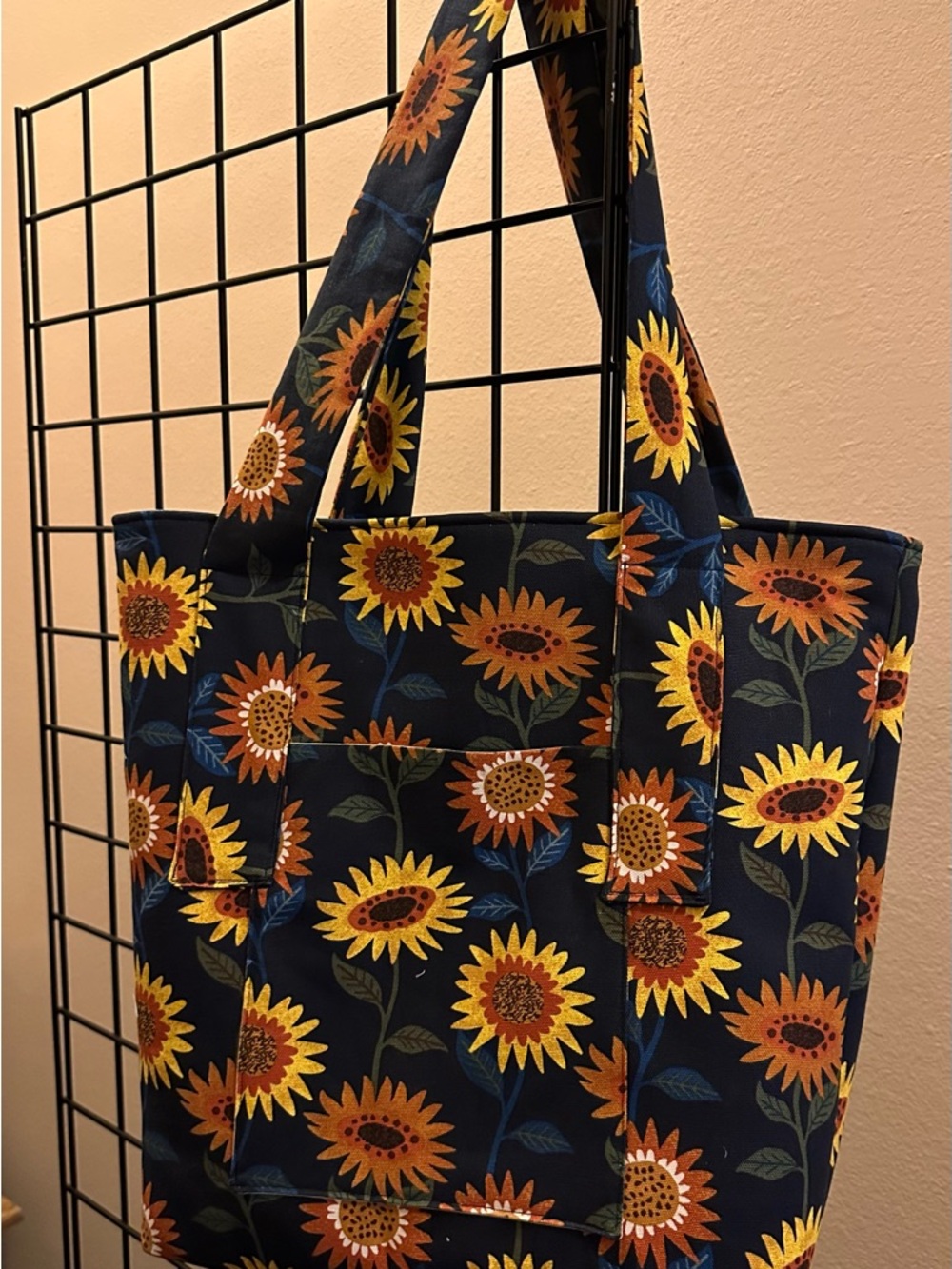 16x16 Lined  Structured Canvas Tote